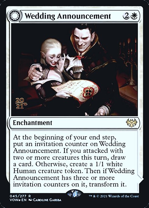 Pvow 45s wedding announcement