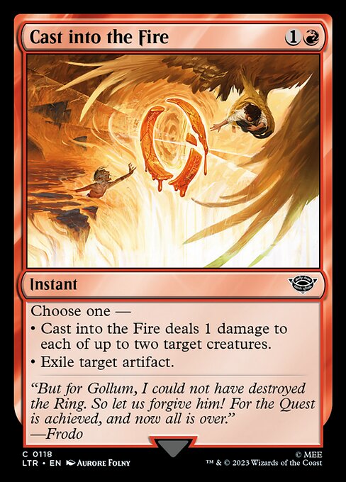 Ltr 118 cast into the fire